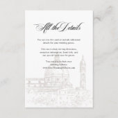 エレガンス図解入りの、写真付きのイタリアンス結婚ゲスト詳細 エンクロージャーカード (正面)