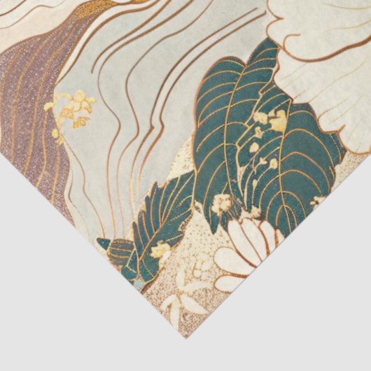 エレガンス日本のフローラルパターンデクページ 薄葉紙 (詳細)