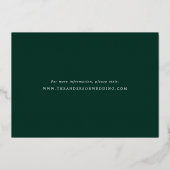 エレガンス横クラシック写真保存日時 箔招待状 (裏面)