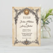 エレガンス王室のヴィンテージバロック結婚式招待状 招待状 (スタンド正面)