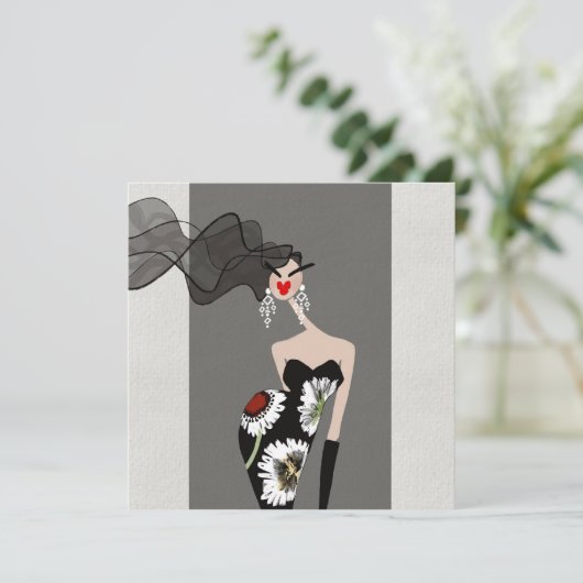 エレガンス発表ファッショングリーティングカード (スタンド正面)