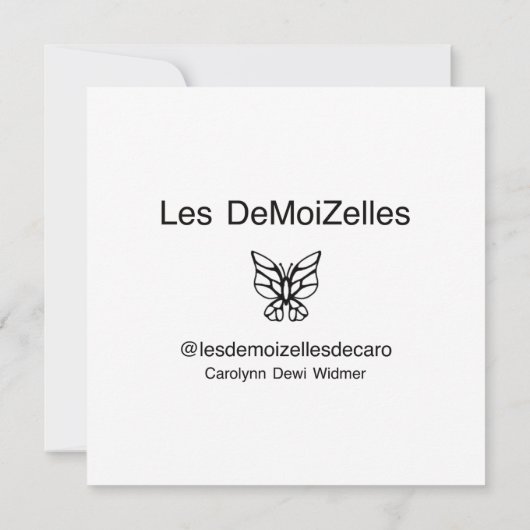 エレガンス発表ファッショングリーティングカード (裏面)