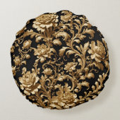 エレガンス発表:バロック様式のノワールフローラ ラウンドクッション (裏面)