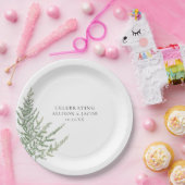 エレガンス素朴ウォーターカラーファーン結婚ズ ペーパープレート (パーティー)