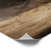 エレガンス素朴クリスマスツリーの粘土ポット ポスター (角)