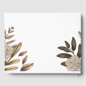 エレガンス素朴シックフローラ結婚ズゲストブック ゲストブック (裏面)