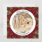 エレガンス素朴スノイパインクリスマス シーズンカード (正面)