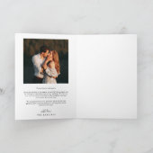 エレガンス素朴フォト結婚ズ サンキューカード (内部)