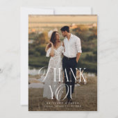 エレガンス素朴フォト結婚ズ サンキューカード (正面)