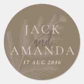 エレガンス素朴フローラの結婚文房具のシール ラウンドシール (正面)