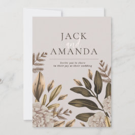 エレガンス素朴フローラクラシック結婚式招待状 招待状