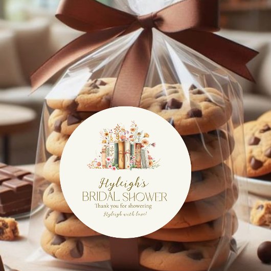 エレガンス素朴フローラブックブライダルシャワーシール ラウンドシール