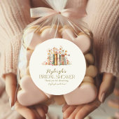 エレガンス素朴フローラブックブライダルシャワーシール ラウンドシール