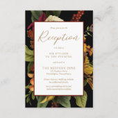 エレガンス素朴フローラブーケウェディングレセプション エンクロージャーカード (正面)