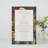 エレガンス素朴フローラブーケ結婚式 プログラム (スタンド正面)