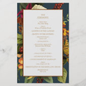 エレガンス素朴フローラブーケ結婚式 プログラム (裏面)