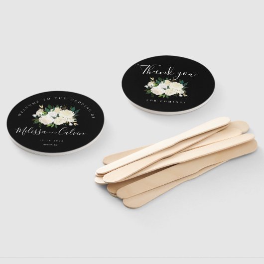 エレガンス素朴フローラ結婚のウェルカムハンドファン ハンドファン (組立なし)