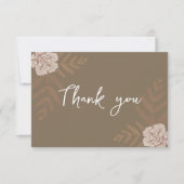 エレガンス素朴フローラ結婚サンキューカード サンキューカード (正面)
