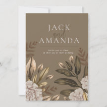エレガンス素朴フローラ結婚式招待状
