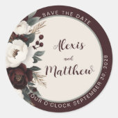 エレガンス素朴ブルゴーニュフローラ保存日 ラウンドシール (正面)