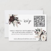 エレガンス素朴ブルゴーニュフローラ 出欠カード (正面)