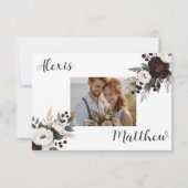 エレガンス素朴ブルゴーニュフローラ 出欠カード (裏面)