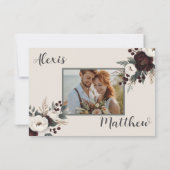 エレガンス素朴ブルゴーニュ&クリームフローラ 出欠カード (裏面)