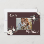 エレガンス素朴ブルゴーニュ&クリームフローラ 出欠カード (裏面)