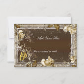 エレガンス素朴ホワイトローズテーブル座席表 招待状 (正面)