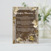 エレガンス素朴ホワイトローズ安全対策 エンクロージャーカード (スタンド正面)