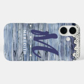 エレガンス素朴モノグラムレースウォーターカラーバーンウッド Case-Mate iPhoneケース (裏面 (横))