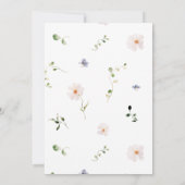 エレガンス素朴ワイルドフラワーフレーム卒業パーティー 招待状 (裏面)
