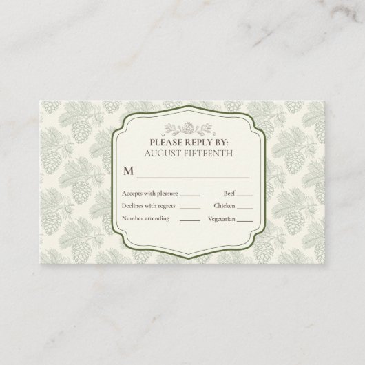 エレガンス素朴秋ピネコン 名刺 (正面)