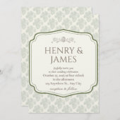 エレガンス素朴秋ピネコン 招待状 (正面/裏面)