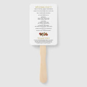 エレガンス素朴秋フローラ結婚式 プログラム ハンドファン (裏面)