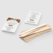 エレガンス素朴秋フローラ結婚式 プログラム ハンドファン (組立なし)