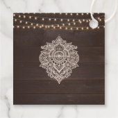 エレガンス素朴結婚ウェルカムギフトラベル フェイバータグ (裏面)