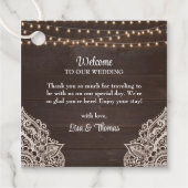 エレガンス素朴結婚ウェルカムギフトラベル フェイバータグ (正面)