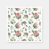 エレガンス素朴赤面ピンクブライダルシャワー スタンダードカクテルナプキン (正面)