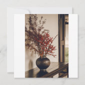 "エレガンス素朴 – 花瓶の自然" カード (裏面)