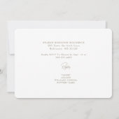 エレガンス結婚赤面ドレスブライダルシャワー 招待状 (裏面)