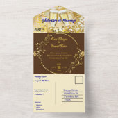 エレガンス自然カラー結婚ズ オールインワン招待状 (内側)