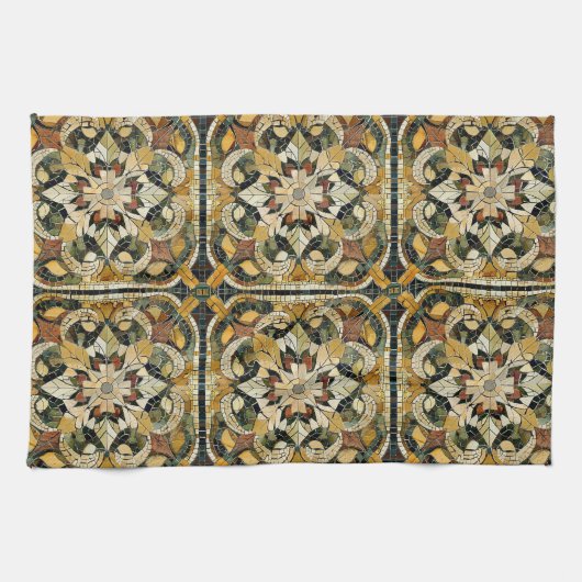 エレガンス自然モザイク キッチンタオル (横)