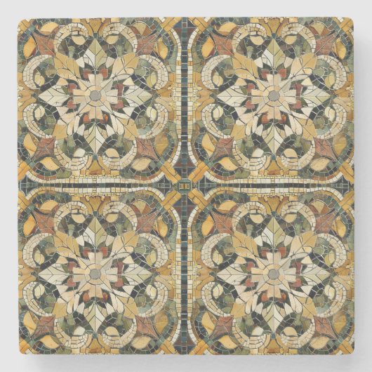 エレガンス自然モザイク ストーンコースター (正面)