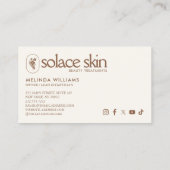 エレガンス自然ロゴ美しい、ウェルネス、スパタン 名刺 (裏面)