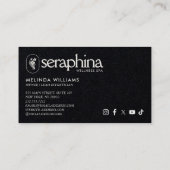 エレガンス自然ロゴ美しい、ウェルネス、スパ錆 名刺 (裏面)