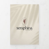 エレガンス自然ロゴ美しい、スパアイボリーパンフレット 三つ折りカード (カバー)