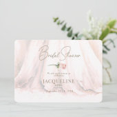 エレガンス赤面バラ結婚ズドレスブライダルシャワー 招待状 (スタンド正面)