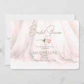 エレガンス赤面バラ結婚ズドレスブライダルシャワー 招待状 (正面)