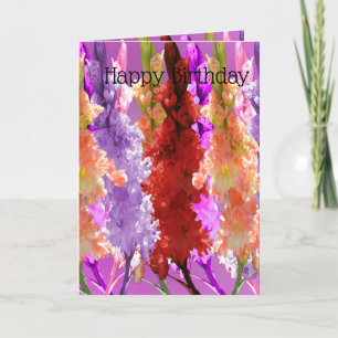 エレガンス開花の葵誕生日 カード
